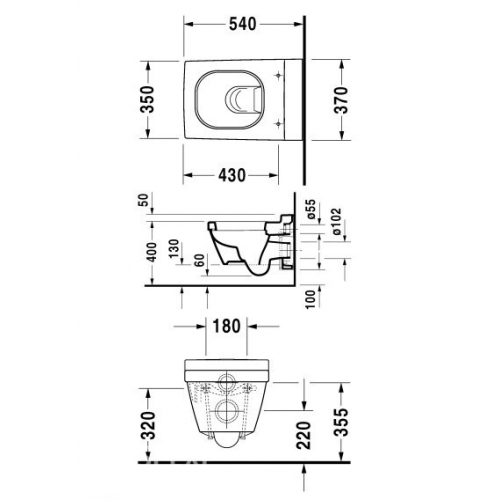 Унитаз подвесной Duravit 2NDFLOOR 2205090000