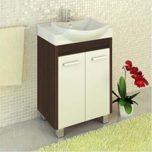 COMFORTY Тумба-умывальник Киото-60 венге с раковиной COMFORTY 001
