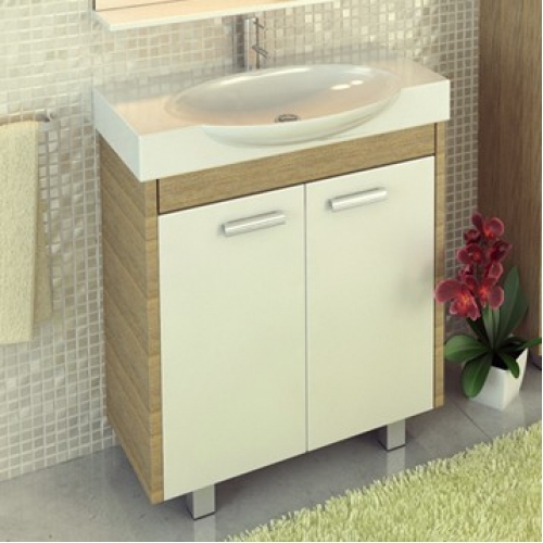 COMFORTY Тумба-умывальник Лион-76 сосна лоредо с раковиной Signo 76 F01/Infinity 76