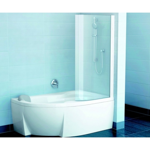 Шторка для ванной Ravak EVSK1-85 P ROSA 150/160 Wh+Wh Транспарент