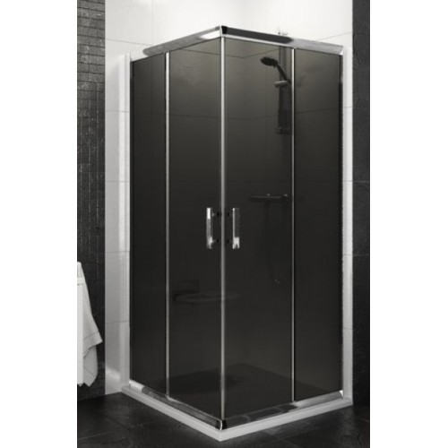 Уголок квадратный BLRV2K-120 белый стекло Графит Ravak 1XVG0100ZH