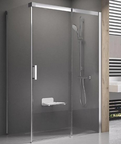 Уголок квадратный MSDPS-120/90 L блестящая транспарент Ravak 0WLG7C00Z1