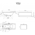 Ванна YOU 185x85 N с переливом белая Ravak C871000000