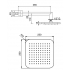 F2396CR Душевая лейка 220x220 F2396/2CR + горизонт.кронштейн 350 мм F2138CR Fima Carlo Frattini хром