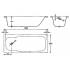 Ванна стальная BLB ATLANTICA HG 180x80 белая 3,5 мм без отверстий для ручек