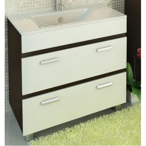 COMFORTY Тумба-умывальник Манчестер-90 венге с раковиной COMFORTY 90E