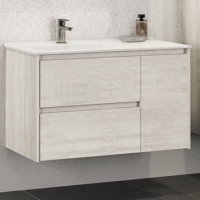 COMFORTY Тумба-умывальник Бремен-90 дуб белый с раковиной COMFORTY 9090EL COMFORTY Тумба-умывальник Бремен-90 дуб белый с раковиной COMFORTY 9090EL