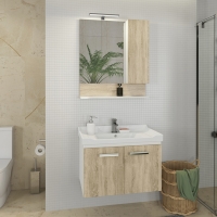 COMFORTY Зеркало-шкаф Рига-70 дуб сонома