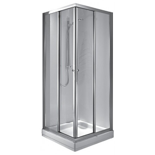 Тренд Душевой уголок квадрат 80X80 белый профиль, матовое стекло Vidima T2641AC