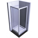 Тренд Душевой уголок 75X90 белый профиль, прозрачное стекло Vidima T2658AC