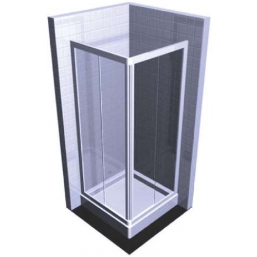 Тренд Душевой уголок 75X90 белый профиль, прозрачное стекло Vidima T2658AC