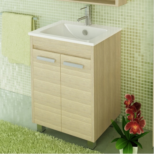 COMFORTY Тумба-умывальник Марио-60 сосна лоредо с раковиной Quadro 60