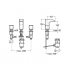 Roca 5A4450C00 смеситель THESIS для раковины на 3 отверстия (хром)