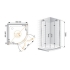 Душевой уголок Cezares QUADRO-R-2-90-C-Cr