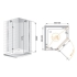 Душевой уголок Cezares QUADRO-P-1-90-C-Cr Душевой уголок Cezares QUADRO-P-1-90-C-Cr