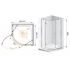 Душевой уголок Cezares CRYSTAL-R-1-90-C-Cr-R