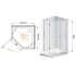Душевой уголок Cezares CRYSTAL-P-1-90-C-Cr-R