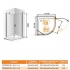 Душевой уголок Cezares FONTANO-R-1-80-Pi-Cr-L