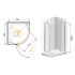 Душевой уголок Cezares ELENA-R-11-90-P-Cr-L(-R) Душевой уголок Cezares ELENA-R-11-90-P-Cr-L(-R)