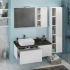 COMFORTY Тумба-умывальник Милан-120 белая с серой столеш с раковиной COMFORTY T-Y9378
