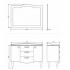 COMFORTY Тумба-умывальник Монако-120 белая с раковиной COMFORTY 3312