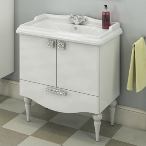 COMFORTY Тумба-умывальник Монако-80-1 белая с раковиной COMFORTY 3380