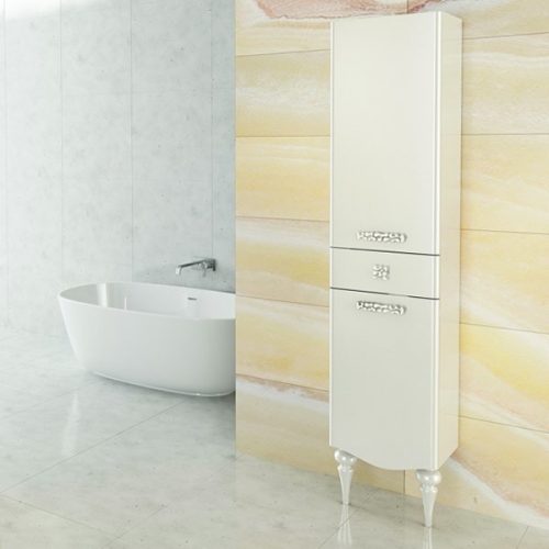 COMFORTY Шкаф-колонна Монако-40 белый