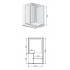 Душевой уголок Cezares PORTA-W-140/90-C-Cr