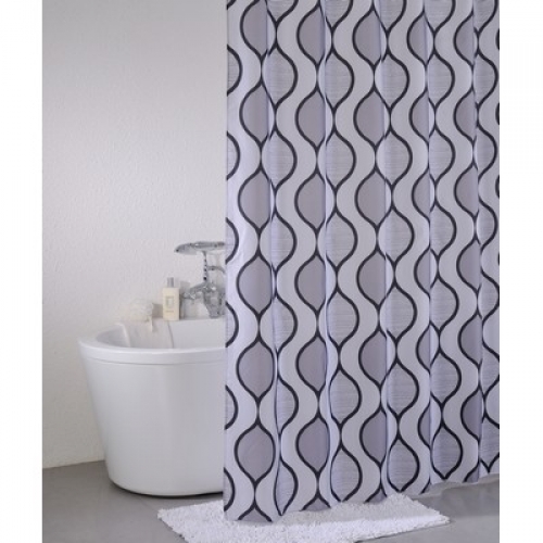 Штора для ванной комнаты Iddis Curved Lines, grey 401P20RI11