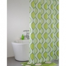 Штора для ванной комнаты Iddis Curved Lines, green 402P20RI11