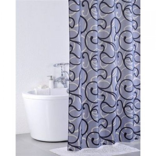 Штора для ванной комнаты Iddis Flower Lace, grey 410P20RI11