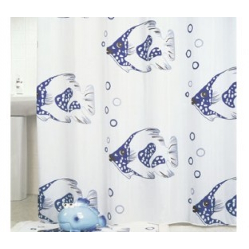 Штора для ванной комнаты Iddis Blue Fish SCID020P