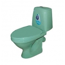 1P2012S0400BF Унитаз-компакт Соната салатовый, класический, нижний подвод, механизм смыва 6л, сиденье полипропилен Santeri
