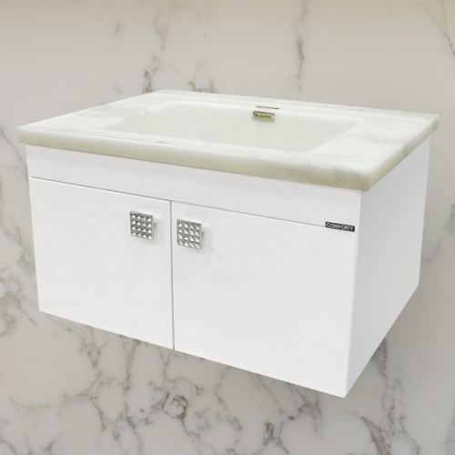 COMFORTY Тумба-умывальник Аликанте-75 П белая с раковиной COMFORTY 004