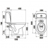 1P4013S0000BF Унитаз-компакт Ультра белый, антивсплеск, нижний подвод, механизм смыва 6л, сиденье полипропилен Santeri