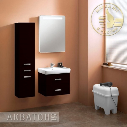 Акватон Тумба с раковиной Америна 60 1354-1.95 черный глянец
