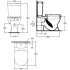 Ideal Standard Унитаз-компакт Eurovit+ горизонтальный выпуск с сиденьем микролифт V337101 Ideal Standard Унитаз-компакт Eurovit+ горизонтальный выпуск с сиденьем микролифт V337101
