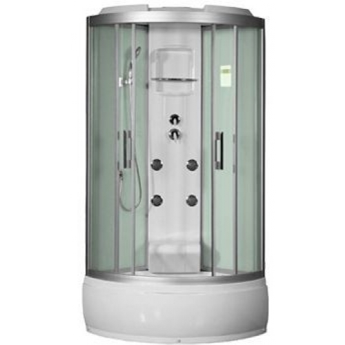 Душевая кабина FARO 231, задняя белая стеклянная панель, прозрачное стекло 225x90x90