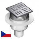 Alcaplast APV-201 Сливной трап 105 105/50/75,прямая/подв, реш. нержавеющая сталь, гидрозатвор мокрый