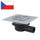 Alcaplast APV-26C Сливной трап 105 105/50бок/под, реш. нерж. сталь, воротник 2-х уров.изоляция,гид-р– сухой