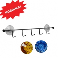 Wellmax крючки на планке 5шт декор бриллианты W2024E