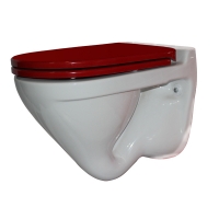 SANITA LUXE Унитаз подвесной Attica Color Red SL DM белый (сиденье дюропласт с микролифтом)