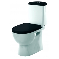 SANITA LUXE Унитаз-компакт Best Color Black SL DМ двухрежимный белый (сиденье дюропласт с микролифтом / арматура Geberit)