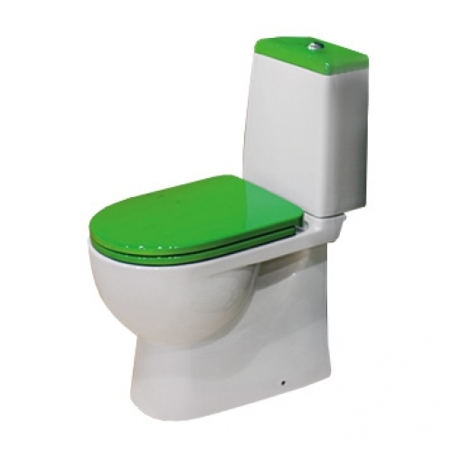 SANITA LUXE Унитаз-компакт Best Color Green SL DМ двухрежимный белый (сиденье дюропласт с микролифтом / арматура Geberit)
