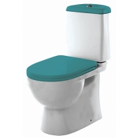 SANITA LUXE Унитаз-компакт Best Color Sea SL DМ двухрежимный белый (сиденье дюропласт с микролифтом / арматура Geberit)
