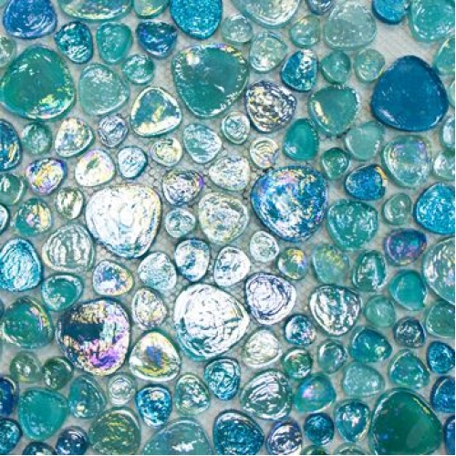 Elada Мозаика M8L3342 голубой микс Luster Glass