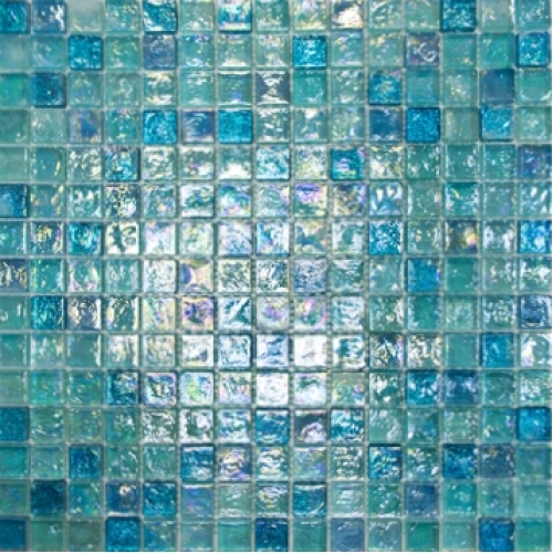 Elada Мозаика M8LА342 голубой микс Luster Glass