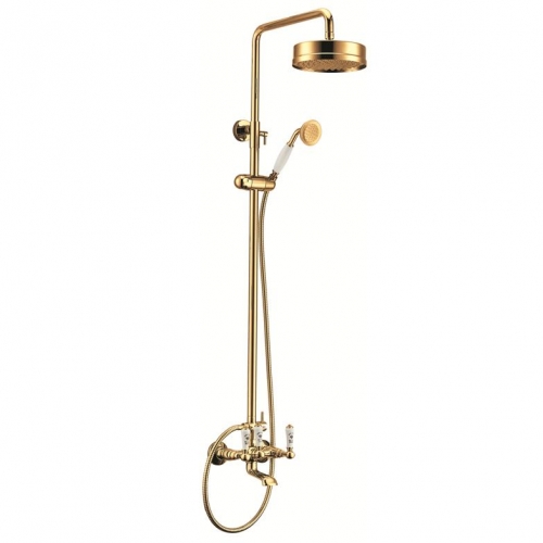 Edelform Lumier LM2910G Смеситель для ванны с душевой стойкой (Золото)
