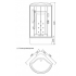 Edelform Гидромассажный бокс EF-2302/EF-1020L 1000x1000x2240 PLANO