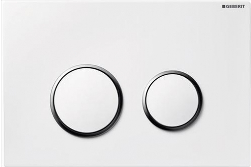 Geberit 115.778.KJ.1 смывная клавиша SIGMA20 бел-хром глян